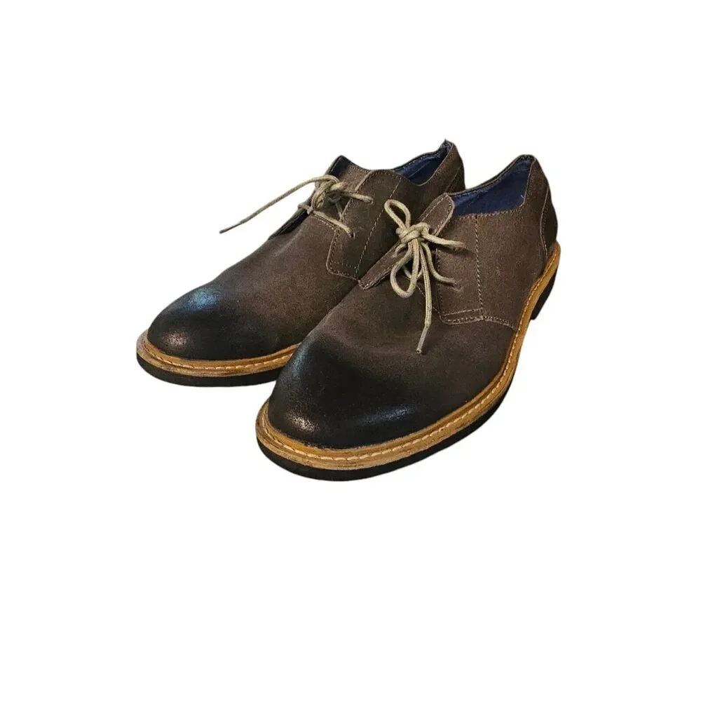 ORIGINAL PENGUIN Shoes Waxy Suede‎ Gray Oxfords Size 9.5